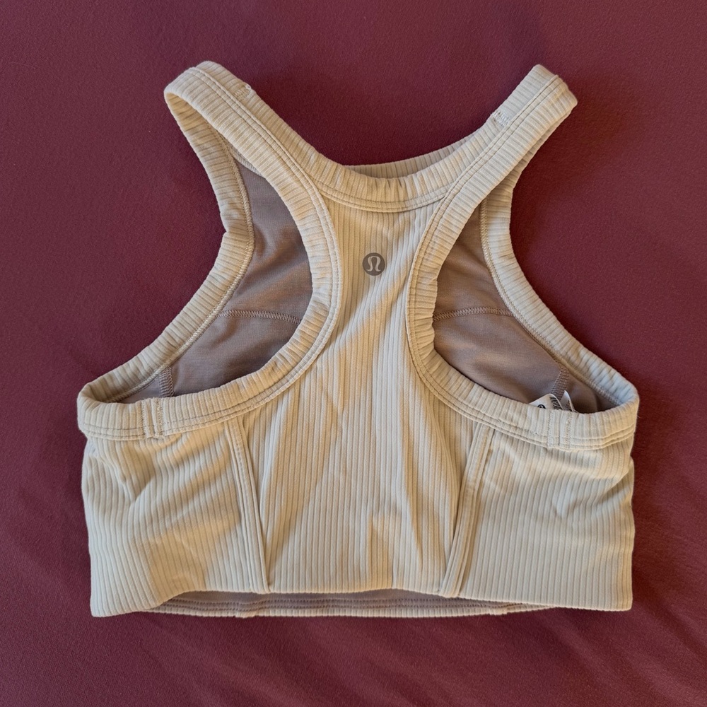 Lululemon Ribbed Cream Sports Bra/Tank